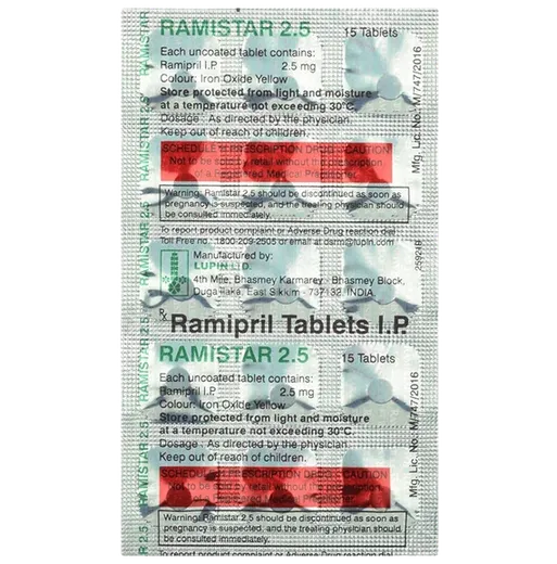 ramistar 2.5mg tablet 15's